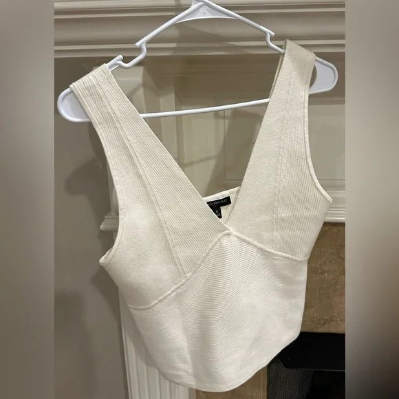 Three medium tops — 2 cropped (Zara & Banana Republic) & 1 bodysuit (Dillards) - Picture 11 of 15